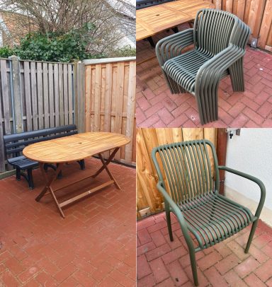 Ferienhaus Norderney - Sitzplatz im Hinterhof